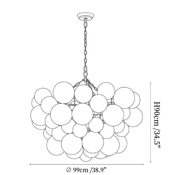 Glass Ball Bubble Chandelier