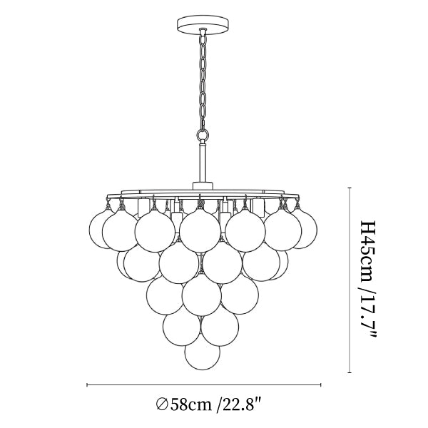 Glass Ball Bubble Chandelier