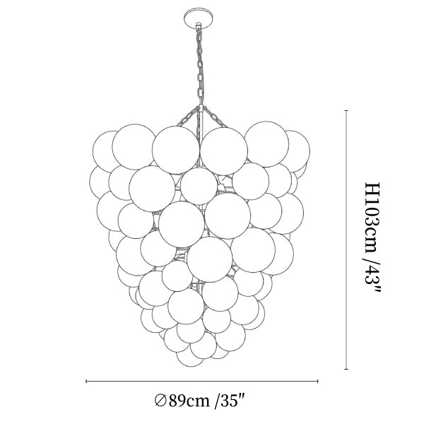 Glass Ball Bubble Chandelier