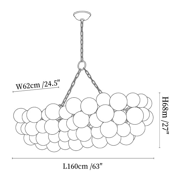 Glass Ball Bubble Chandelier