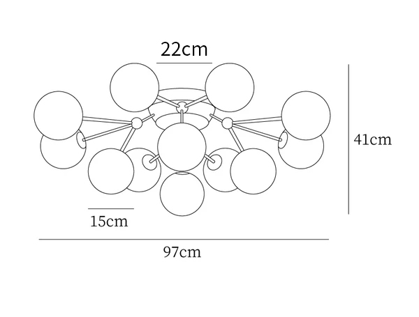 Glass Balls Cluster Ceiling Lamp