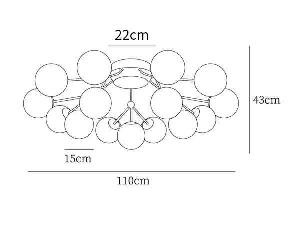 Glass Balls Cluster Ceiling Lamp