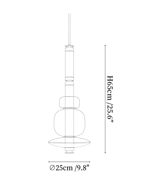 Glass Bead Linear Pendant Light