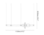 Glass Bead Linear Pendant Light
