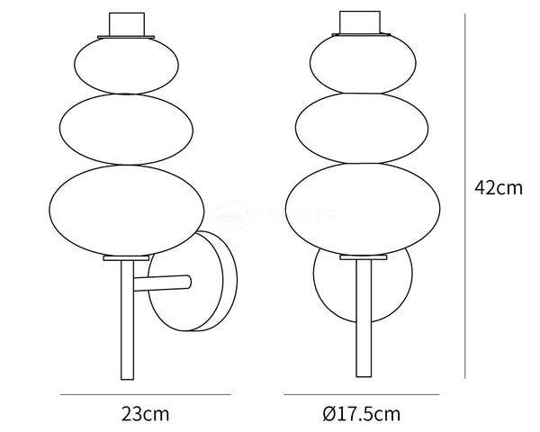 Glass Candy String Wall Lamp