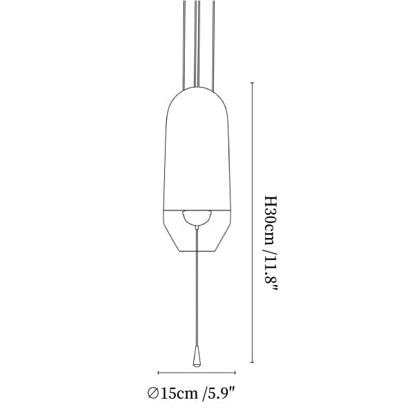 Glass Capsule Pendant Light