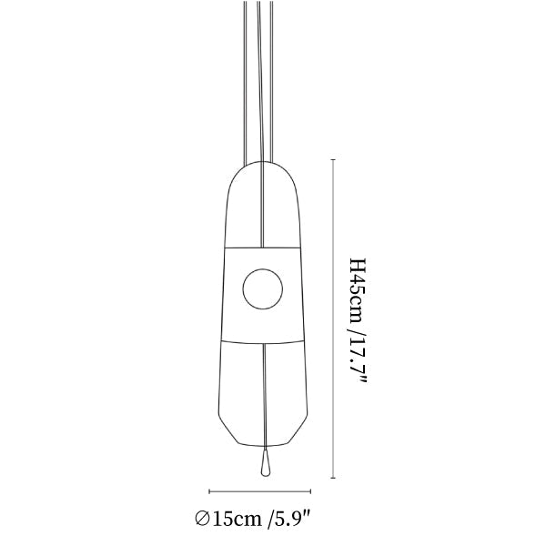 Glass Capsule Pendant Light