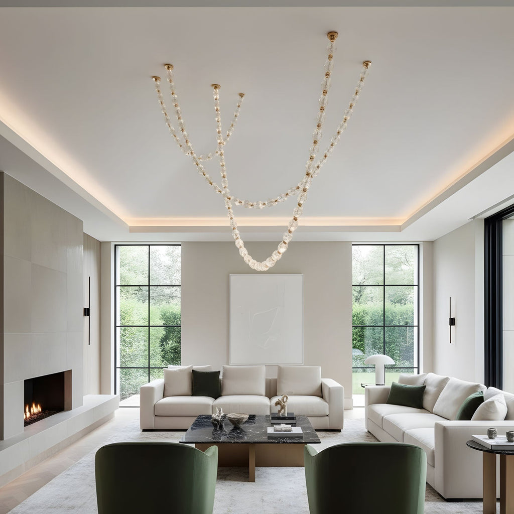 Glass Chain Chandelier