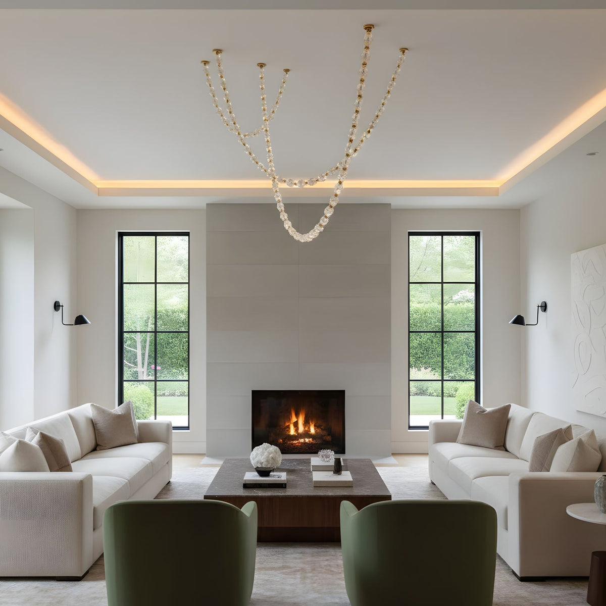 Glass Chain Chandelier