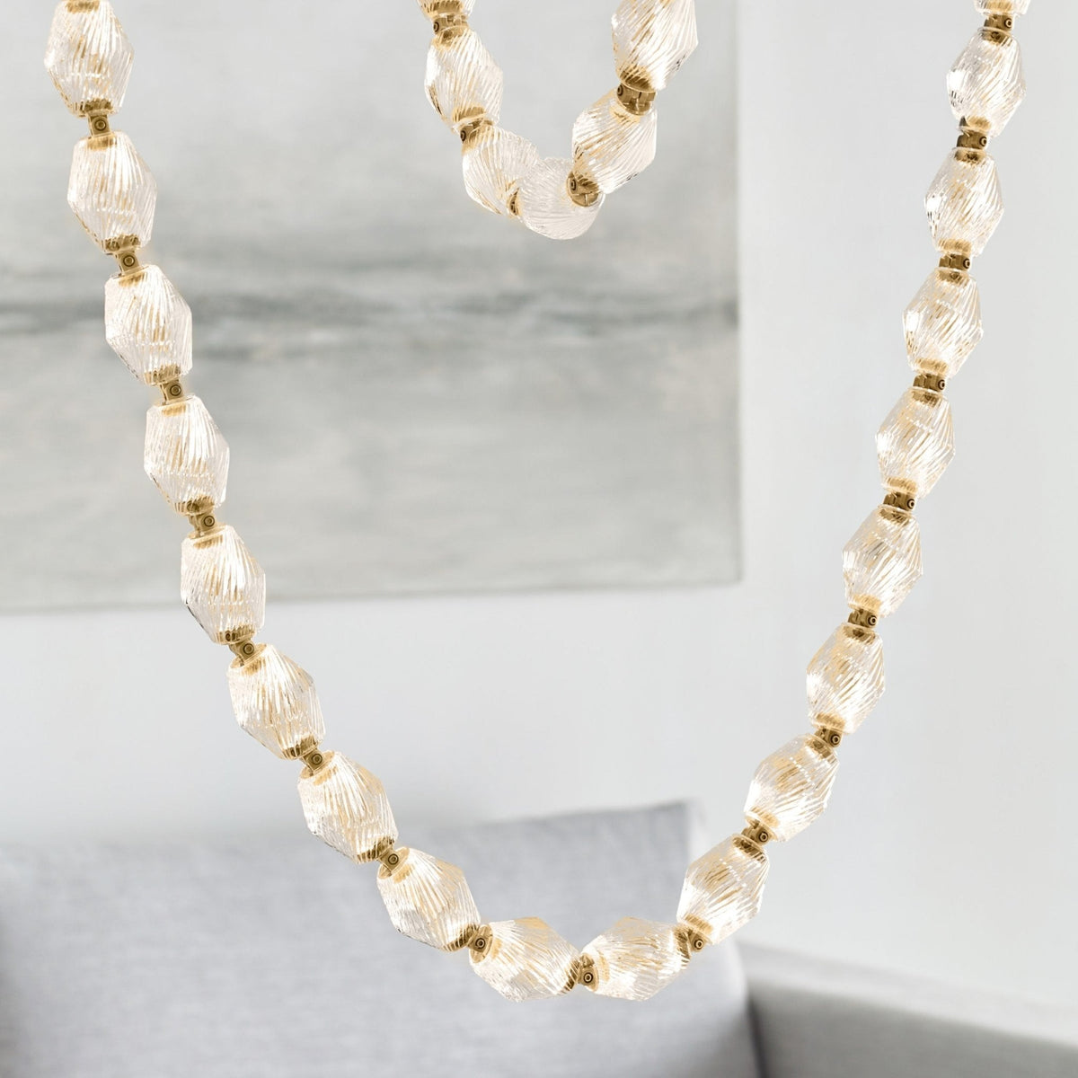 Glass Chain Chandelier
