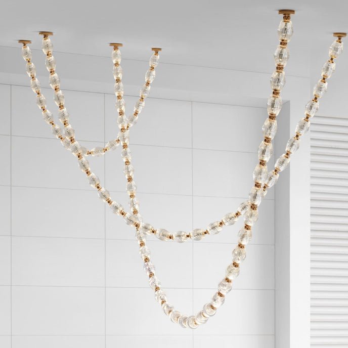 Glass Chain Chandelier