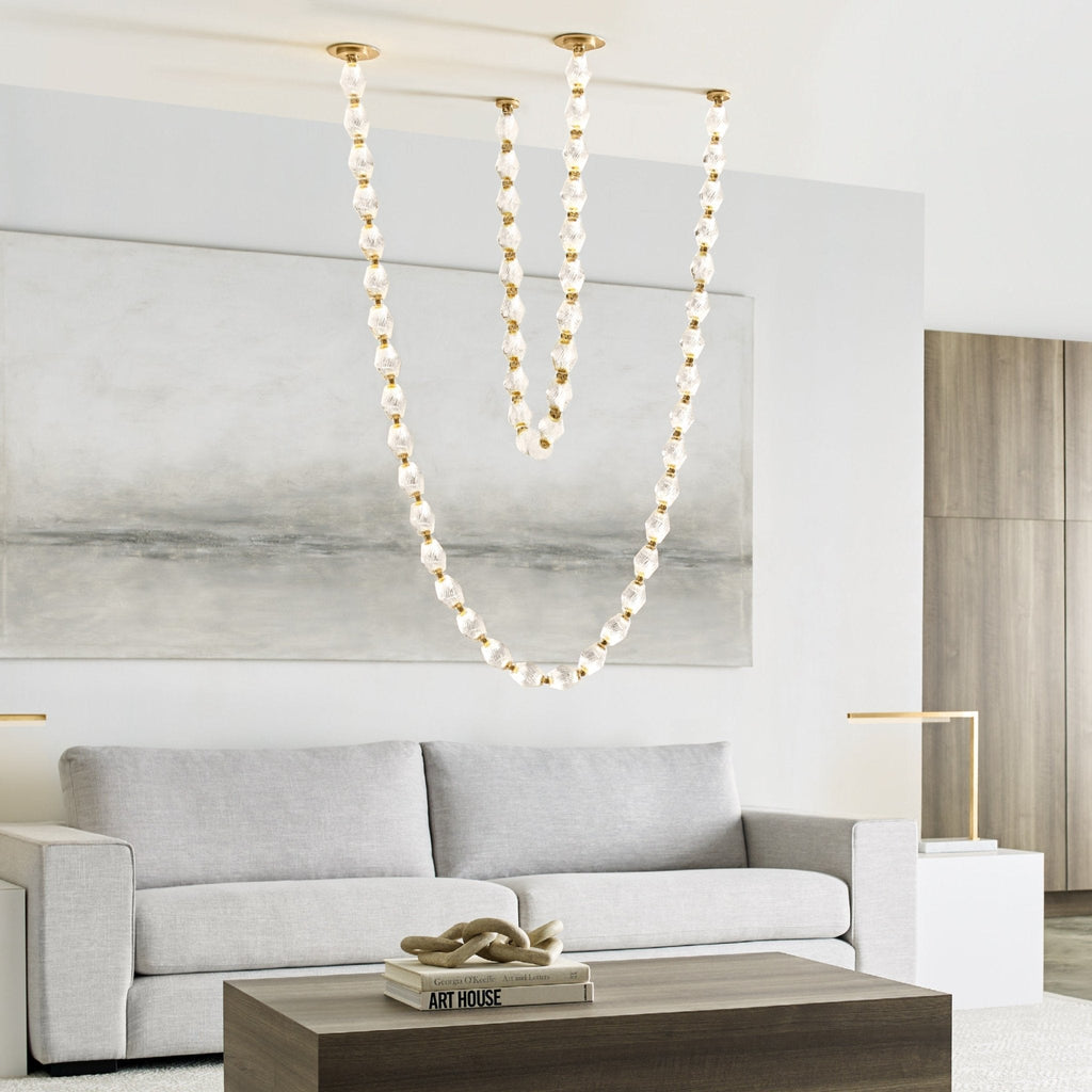 Glass Chain Chandelier