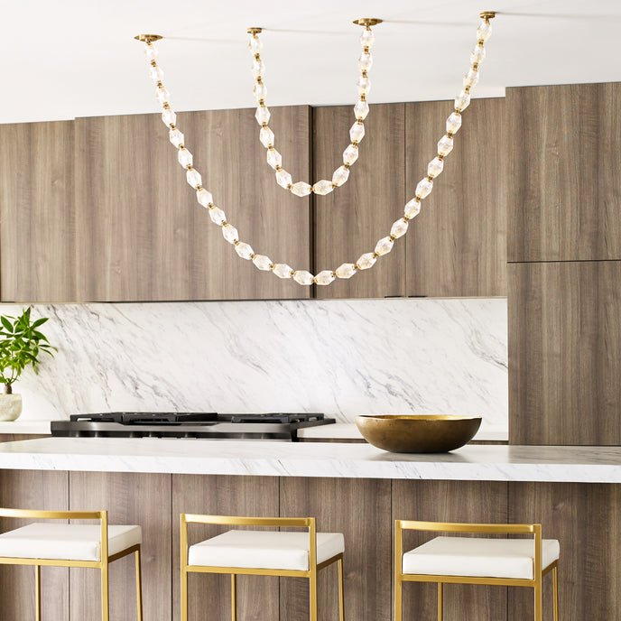 Glass Chain Chandelier