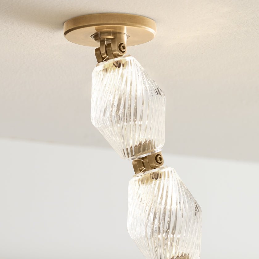 Glass Chain Chandelier