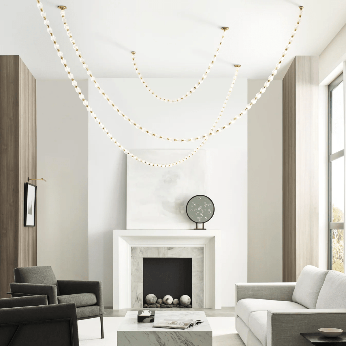 Glass Chain Chandelier