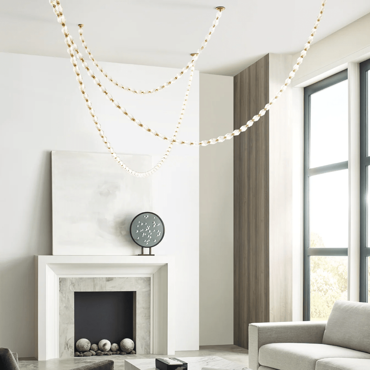 Glass Chain Chandelier