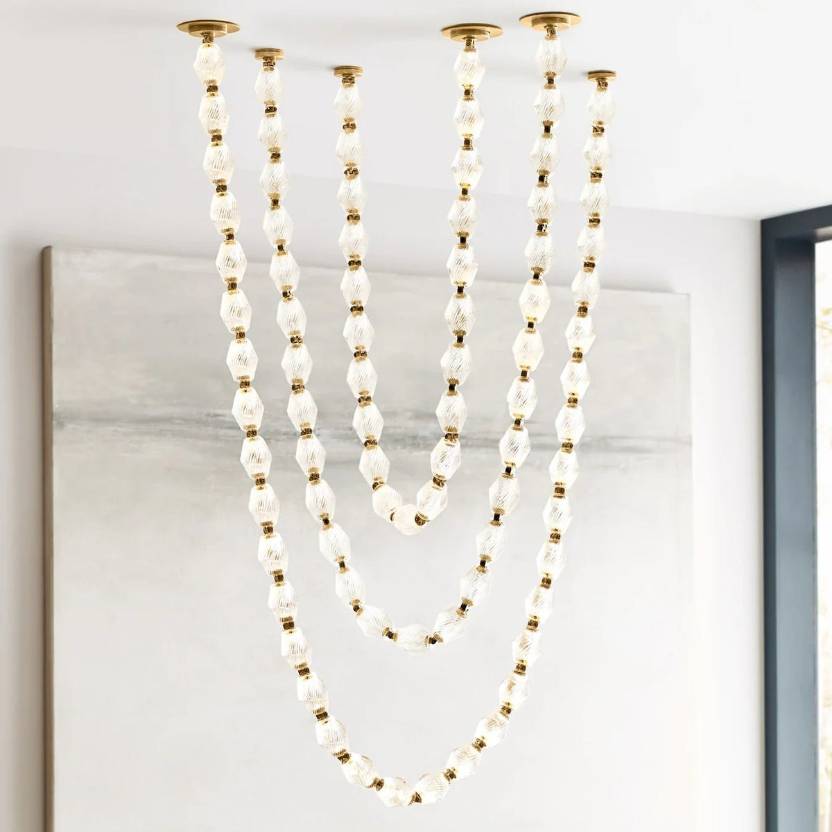 Glass Chain Chandelier
