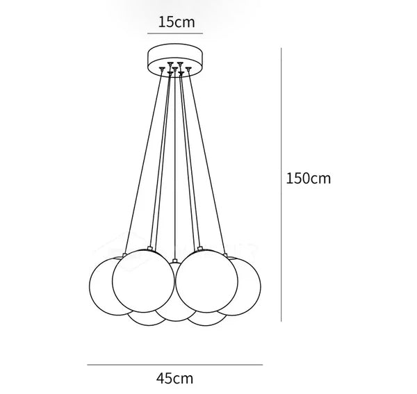 Glass Cluster Chandelier