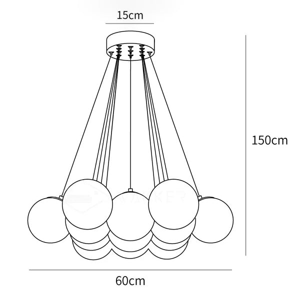 Glass Cluster Chandelier