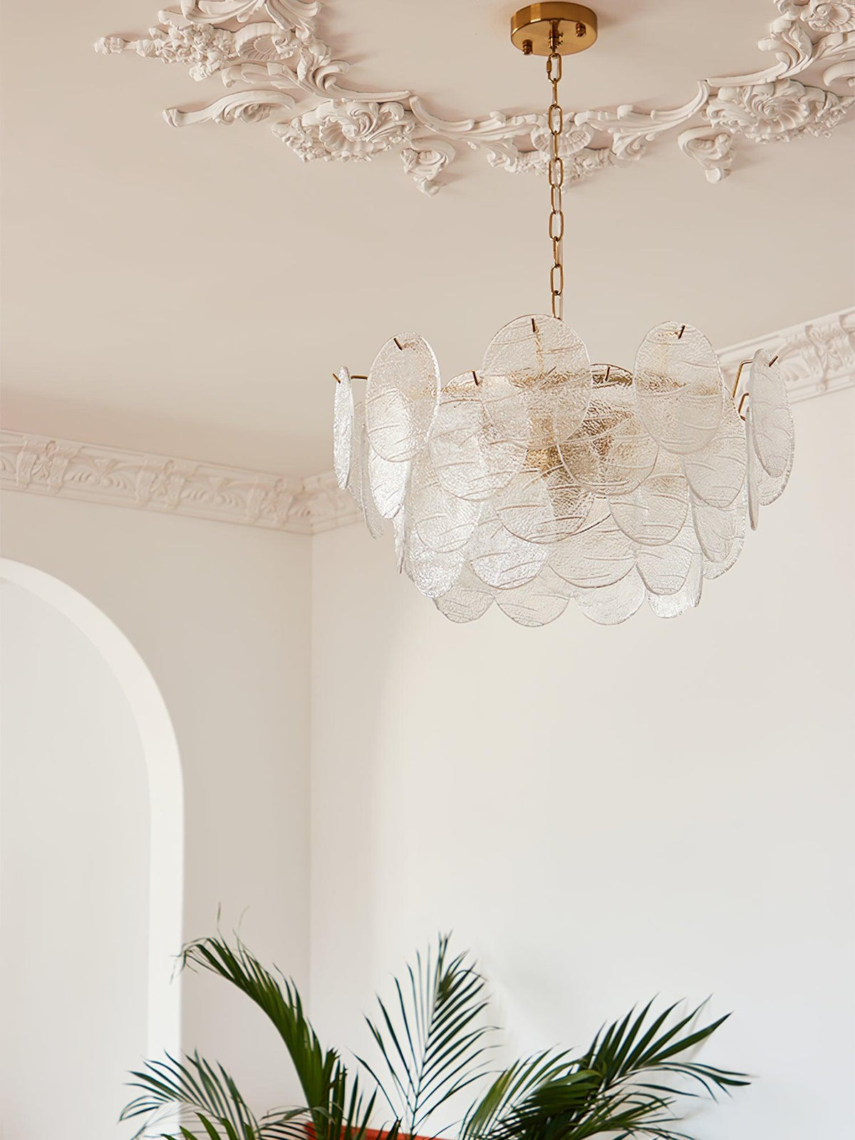 Glass Disc Chandelier