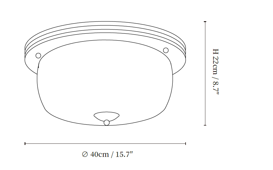 Glass Dome Ceiling Light