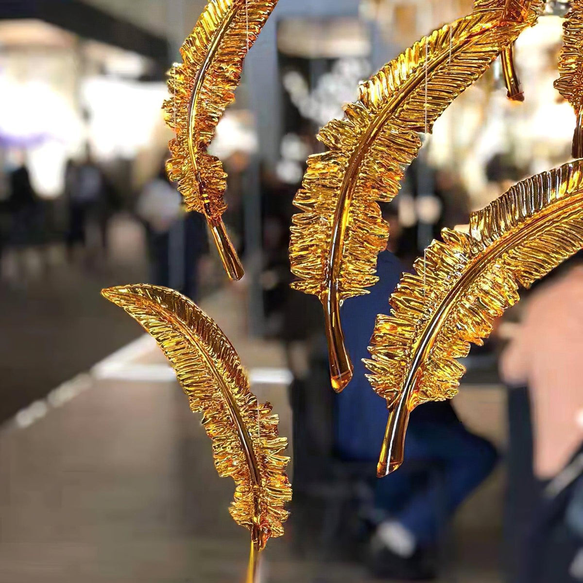 Glass Feathers Chandelier