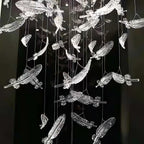 Glass Feathers Chandelier