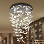 Glass Feathers Chandelier