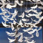 Glass Feathers Chandelier