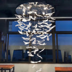 Glass Feathers Chandelier