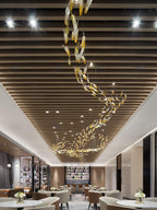 Glass Feathers Chandelier
