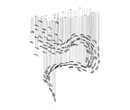 Glass Feathers Chandelier