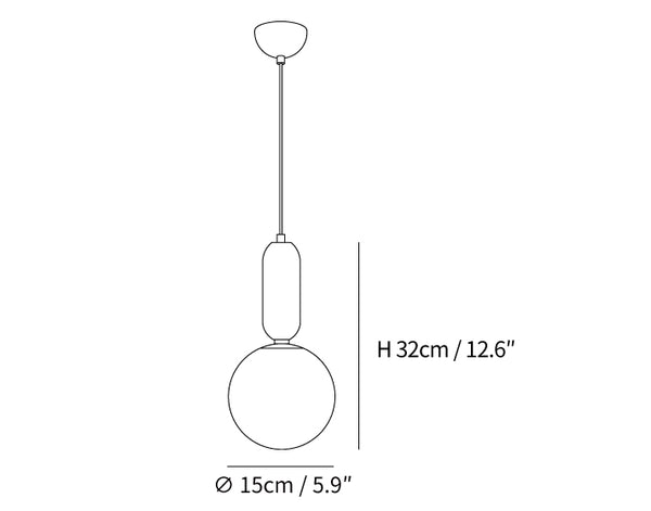 Glass Globe Ball Pendant Light