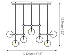 Glass Globe Mobile Chandelier