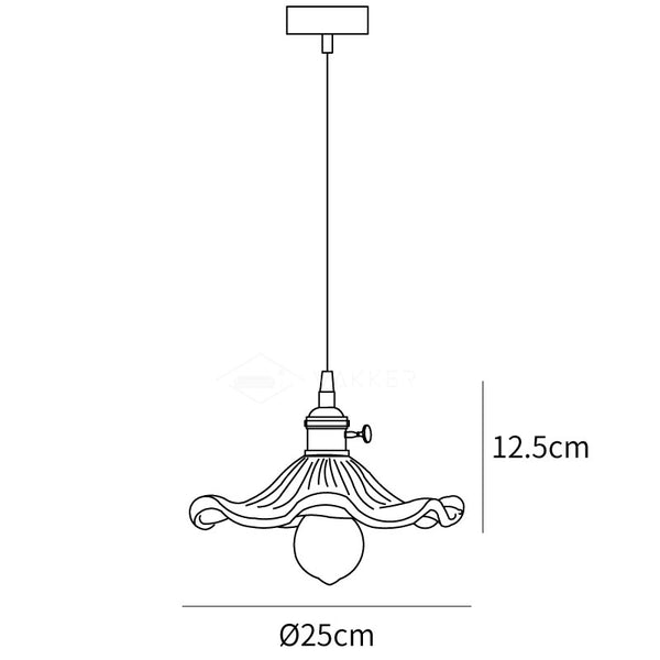 Glass Hibiscus Flower Pendant Light