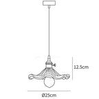 Glass Hibiscus Flower Pendant Light