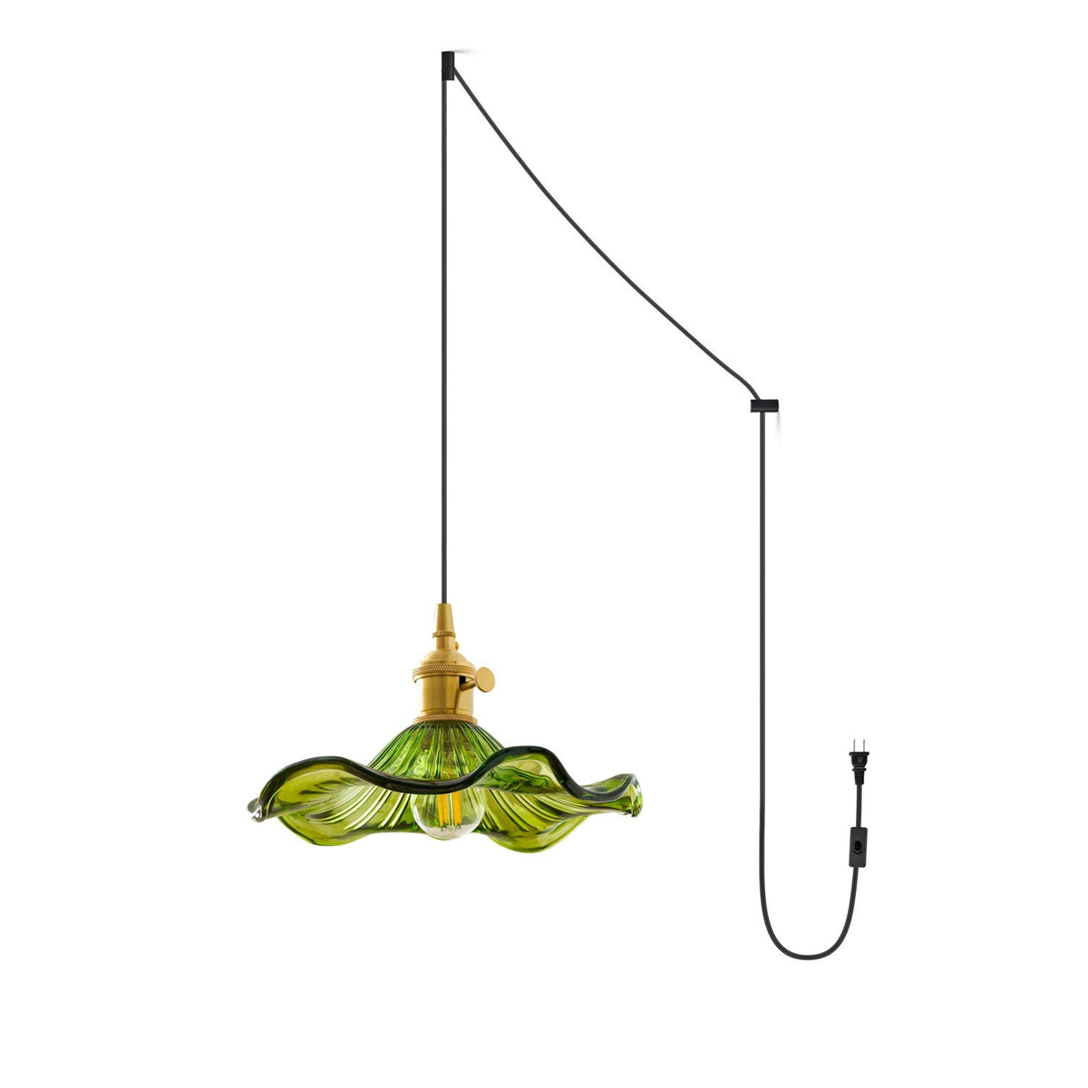 Glass Hibiscus Flower Swag Light