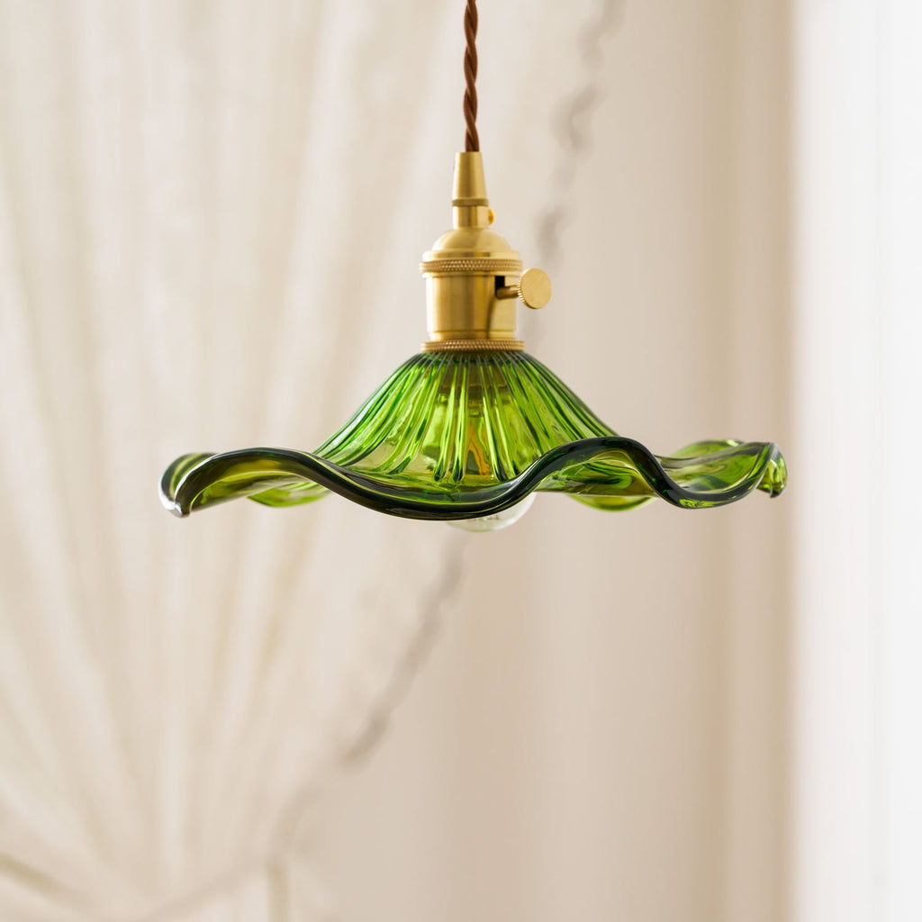 Glass Hibiscus Flower Swag Light
