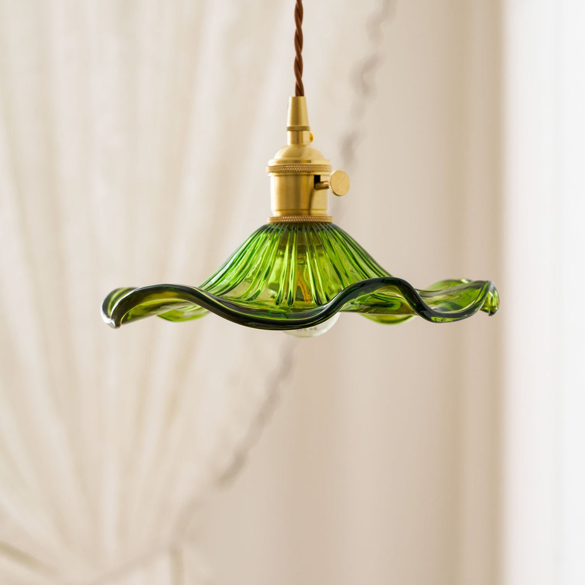 Glass Hibiscus Flower Swag Light