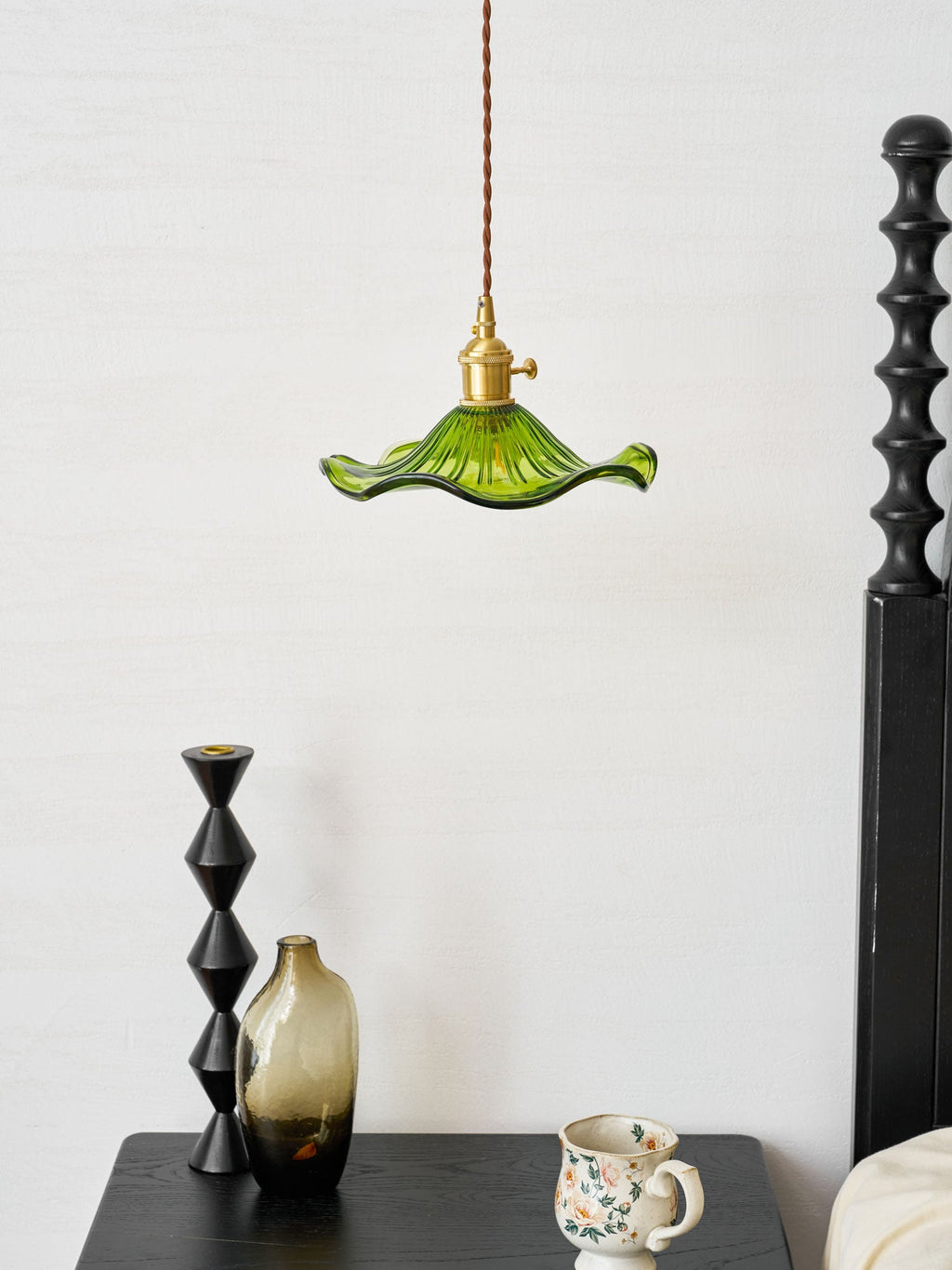 Glass Hibiscus Flower Swag Light