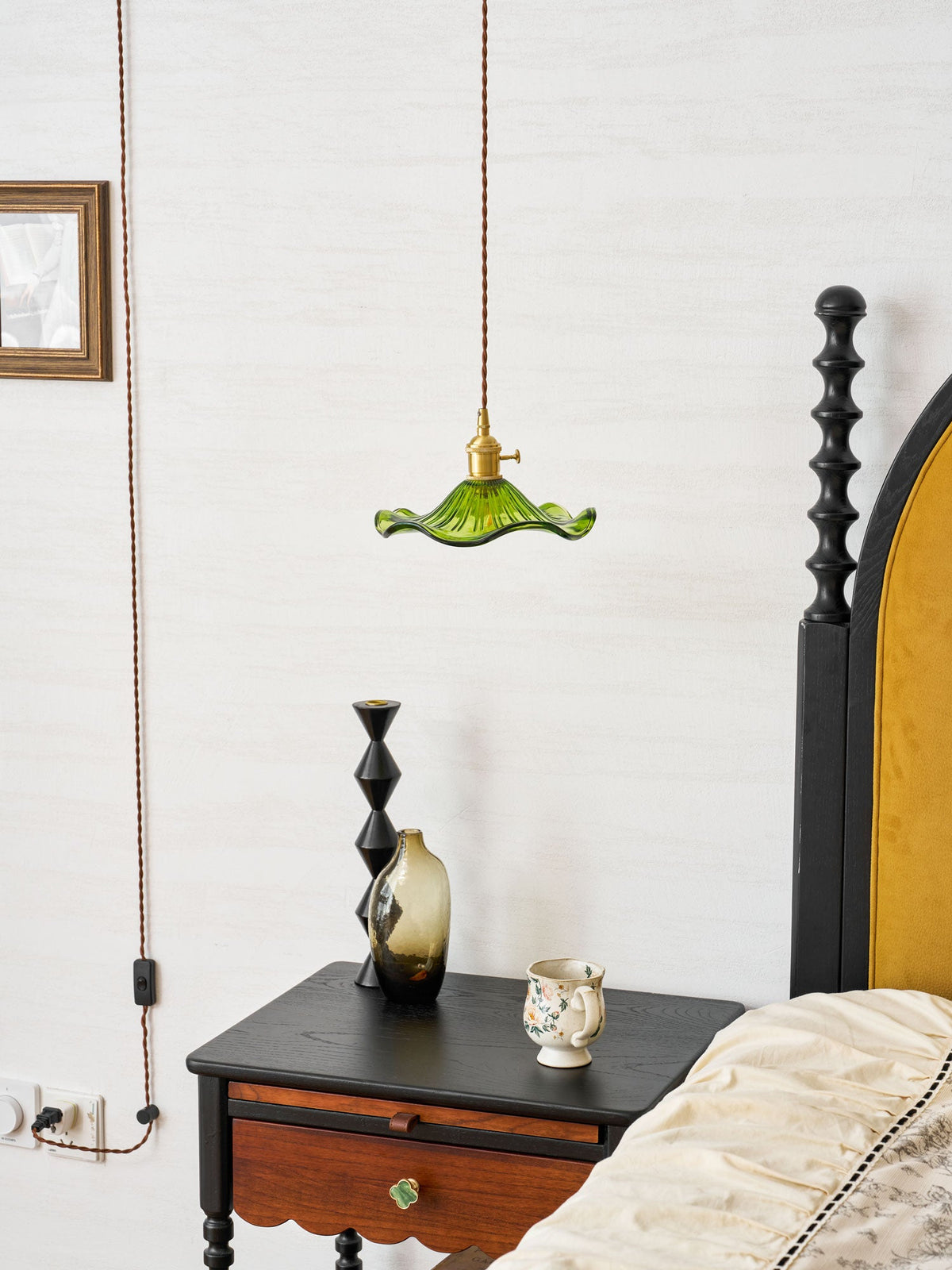 Glass Hibiscus Flower Swag Light