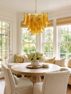 Glass Leaf Chandelier