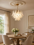 Glass Leaf Chandelier