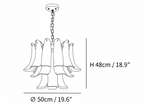 Murano Glass Leaf Chandelier