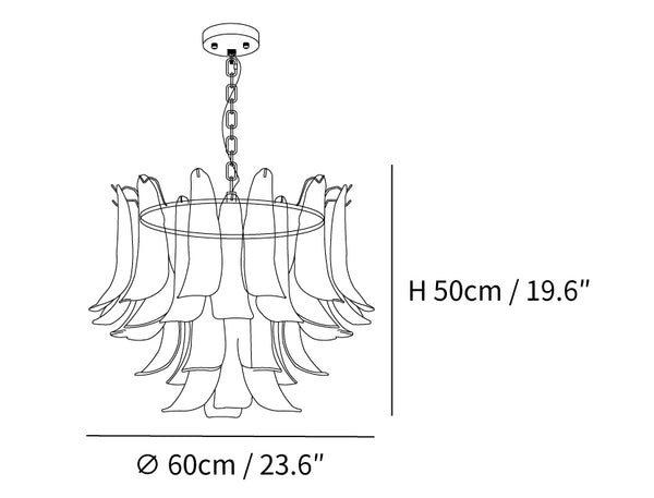 Murano Glass Leaf Chandelier