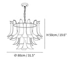 Murano Glass Leaf Chandelier