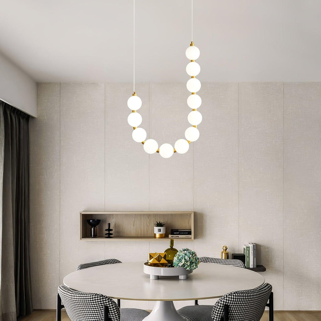 Glass Pearl Necklace Chandelier