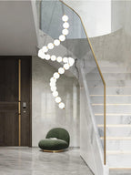Glass Pearl Necklace Chandelier