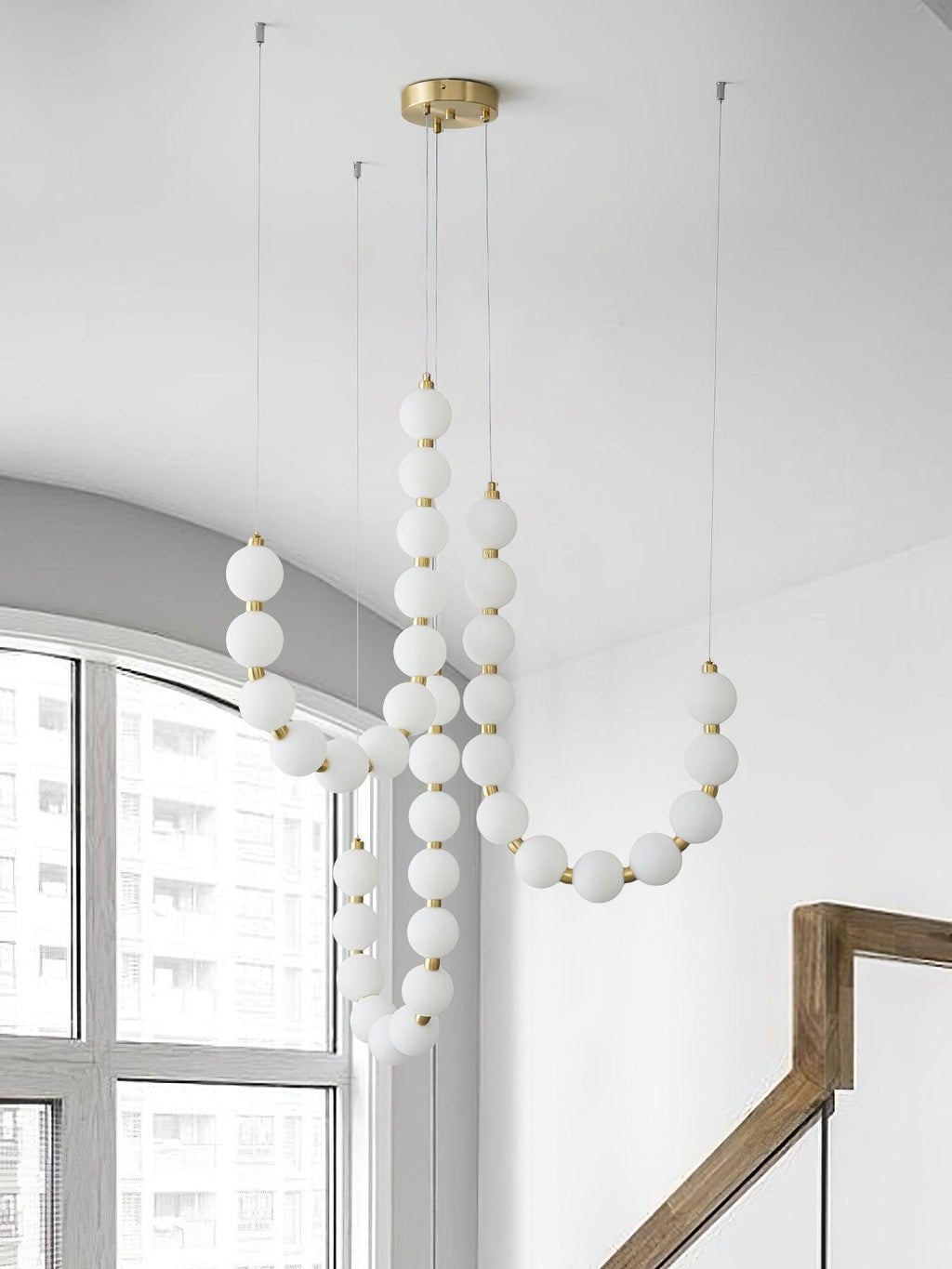 Glass Pearl Necklace Chandelier