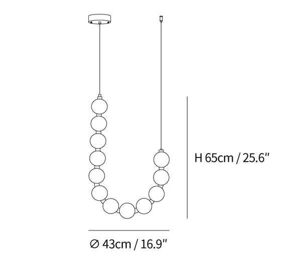 Glass Pearl Necklace Chandelier